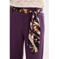 Tramontana Broek Scarf Aubergine Noir